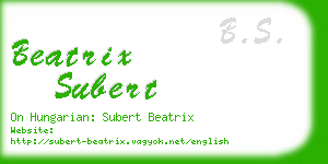 beatrix subert business card